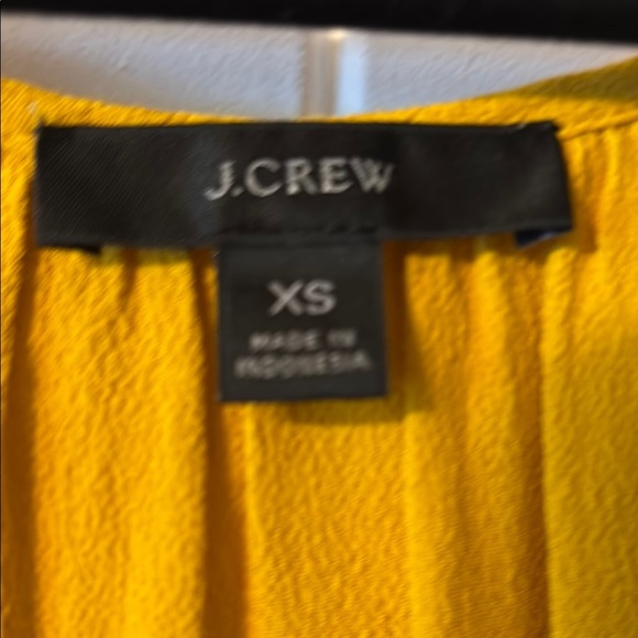 J. Crew Gold Buttoned Pleated Blouse - Picture 2 of 5